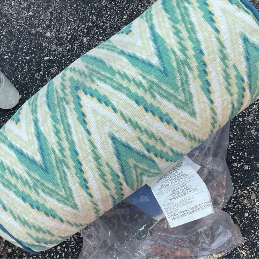 Chevron Patterned Fabric Roll - Green and Yellow~New from Target